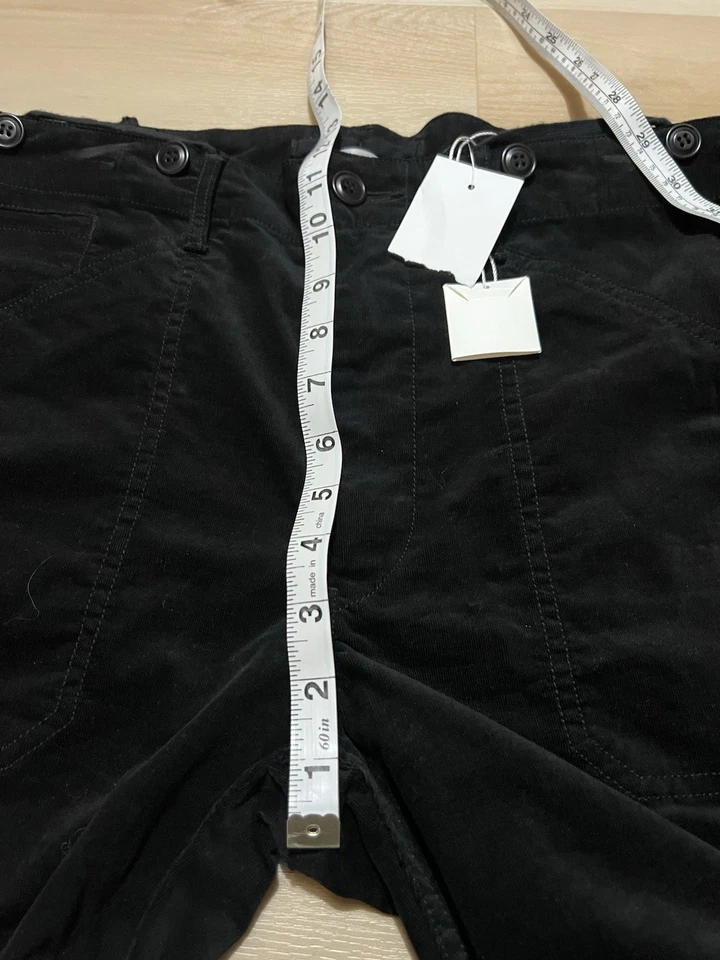 Pantalones de chándal Vince Cargo de pana para mujer talla 8 negros militares holgados utilitarios nuevos con etiquetas Foto 3 de 4