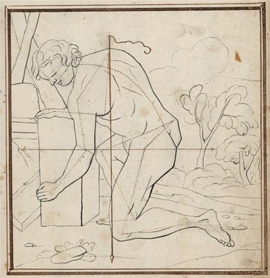 Bengt Frokenberg (1776-1845) Feder und Tusche - Zeichnung 18. Jahrhundert Klassikszene
