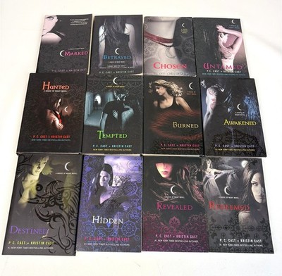 P C & Kristin Cast Complete Lot All 12 House of Night Novels