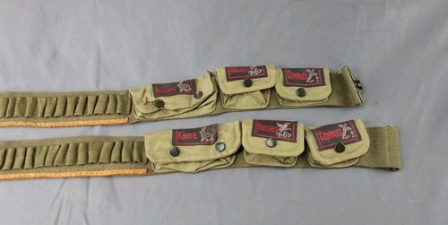 2 Vintage Militär Stil Überleben Utility Gürtel Munition Messer Streichhölzer Kompass Etui