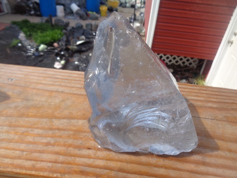 Glass Rock Slag Clear Sapphire Blue Rock 2.14 lbs 79E Landscaping Aquarium Rocks
