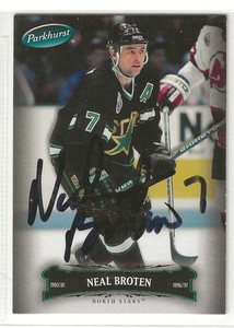 NEAL BROTEN SIGNED 2006-2007  UPPER DECK PARKHURST CARD AUTOGRAPH