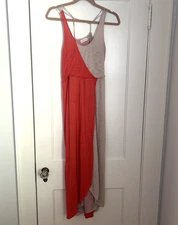 Anthropologie Maxi Dress Addison Story Jersey Half-Day Extra Small Orange Beige