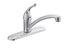 MOEN Chateau Low-Arc Single-Handle Standard Kitchen Faucet in Chrome 7425