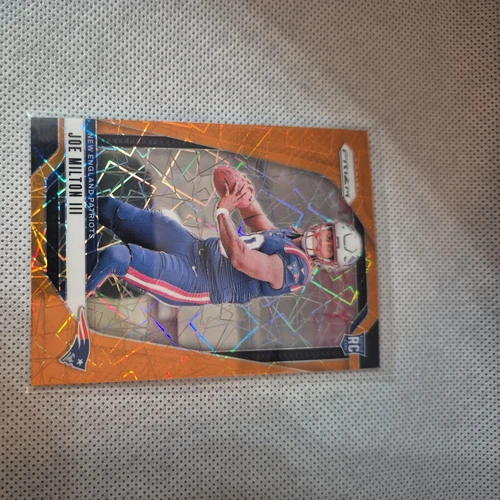 Joe Milton III 2024 Panini Prizm Orange Lazer Prizm #354 Patriots (RC) - Picture 7 of 8