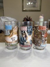 Star Wars 1983 Vintage Return of the Jedi Burger King Coke Glass Set of 3