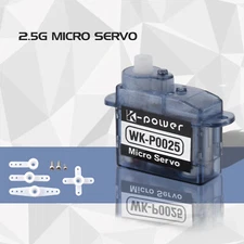 K-power P0025 2.5G/0.8KG/0.07S/6V Coreless Plastic Analog Servo for RC Airplane