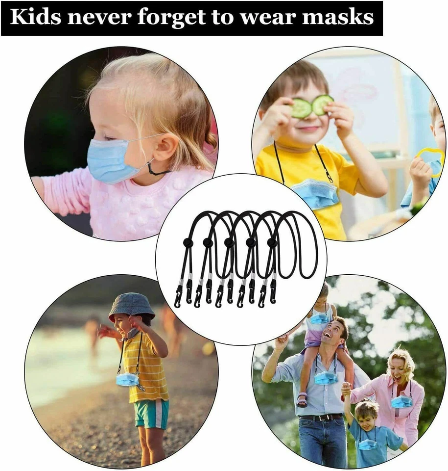 21PC Adjustable Flat Lanyard Face Mask Extender Ear Saver for Mask Strap Holder  - Image 4 of 4
