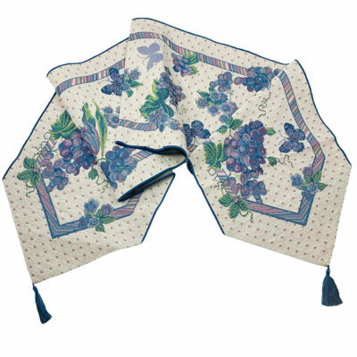 April Cornell Cornucopia Grapes Butterflies Butterfly 72'' Tapestry Table Runner