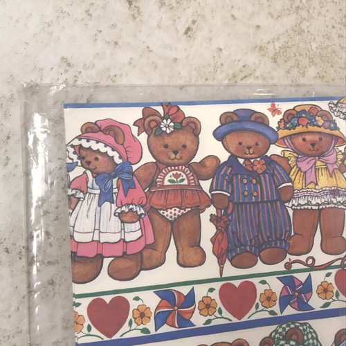 Confezione regalo orsi e giocattoli attuali vintage sigillata NOS 2 fogli/2 carte regalo 1984 - Foto 18 di 24