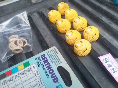 8 Berthoud Sprayer Nozzles AFX Nozal 8002 Yellow BD-216406 80-02