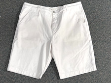 Folk Clothing Men's Shorts Size 5 36 White Wide Relaxed Cotton 10" Inseam