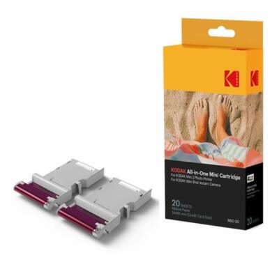 2 Kodak All-In-One Mini Cartridge 20 Sheets Paper Mini 2 Photo Printer NEW