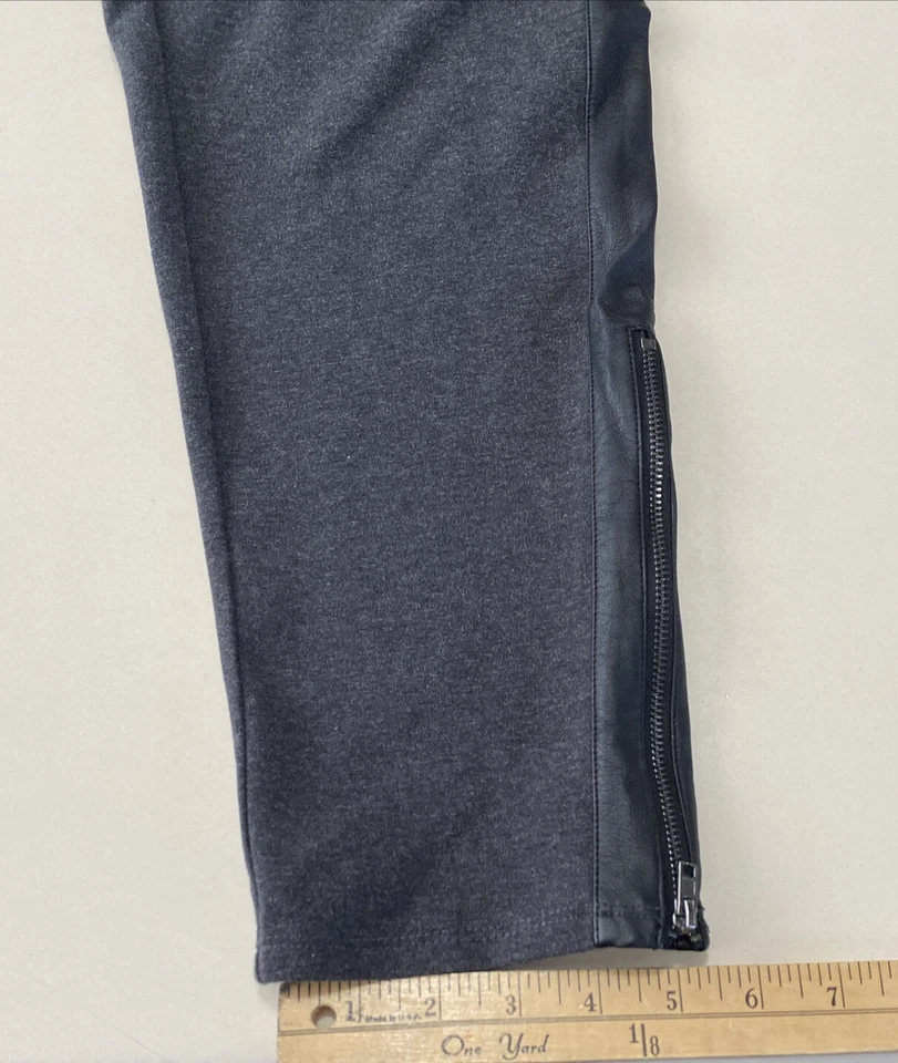 Leggings Lane Bryant para mujer grises negros plisados a rayas cremallera lateral tobillo Plus 20 Foto 2 de 4