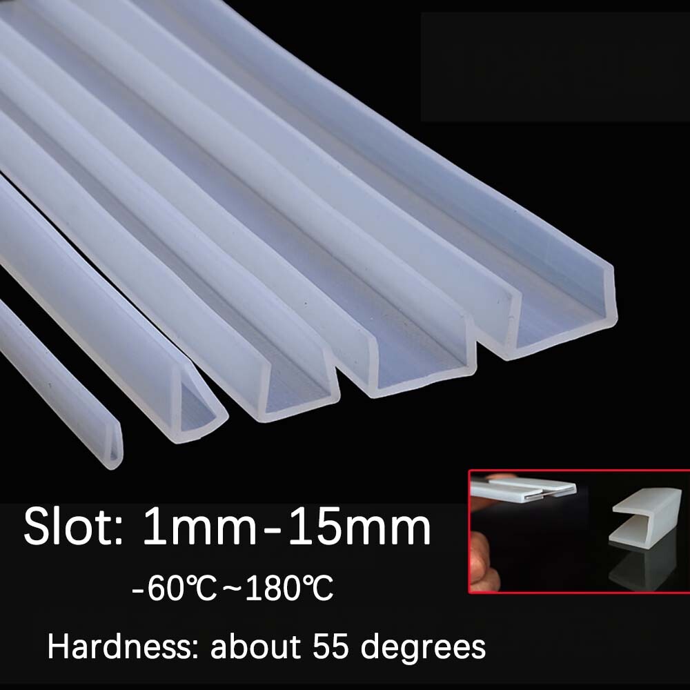 Silicone Rubber U Channel Edging Trim Seal Multiple Size Furniture