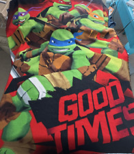 TNT Teenage Mutant Ninja Turtles 2014 Good Times Fleece Blanket Throw 44 x 58
