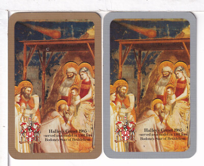 Two Single Playing Cards, English Worshipful Pair ''1985'' Halley's Comet