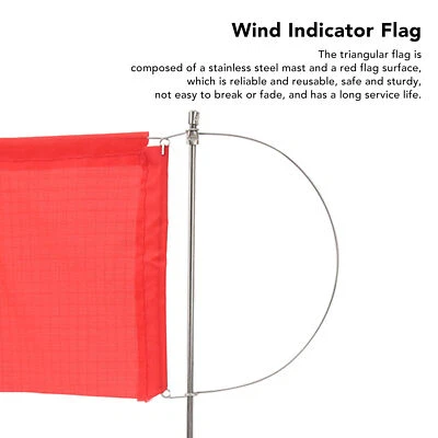 MARKENLOS Windanzeiger Flagge Monotypes Marine Mast Flagge Edelstahl Windanzeiger Rot -