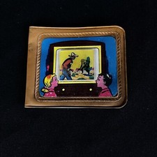 Vintage Childs Plastic Cowboy Hat Gun Holster Toy Wallet Billfold Hong Kong