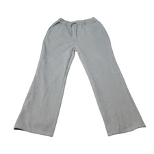 Women's Size M Grey Warm Drawstring Pockets Straight Leg Sweatpants FREE S H