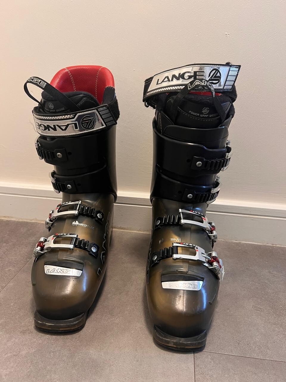 SALOMON Scarponi da sci uomo Lange RX 100 misura 316 mm UK 8 5 nero rosso verde usati