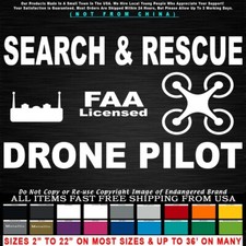 Drones Search and Rescue FAA Sticker Decal DJI Yuneec Syma Mavic