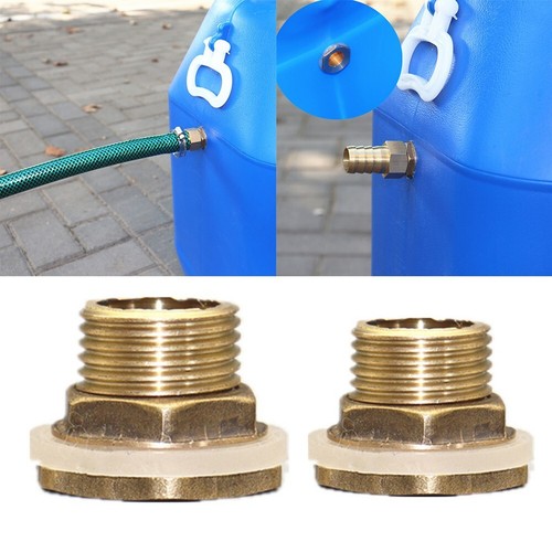 2x 1/2 or 3/4 Brass Water Tank Connector Rain Bucket Hose Adapter eBay