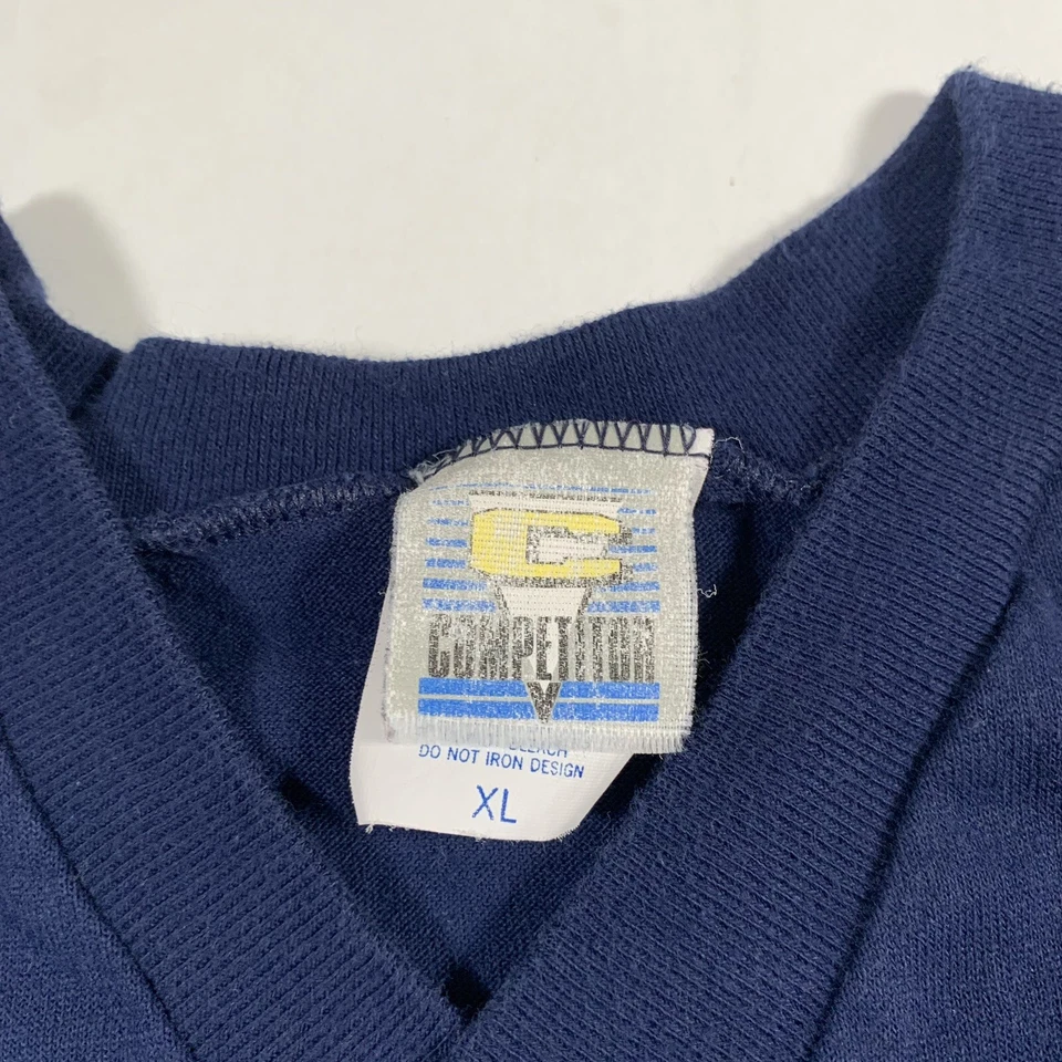 复古 90 年代芝加哥熊队 V 领 NFL 足球 T 恤 XL X 大号竞争对手 1992 — 第 3/4 张图片