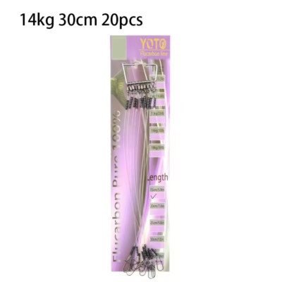 fishing trace Leader Fluorocarbon sea/ freshwater/ 14 kg 30cm 20pcs