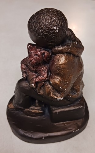Vintage Austin Sculpture Boy Holding His Dog Echila - Picture 3 of 9