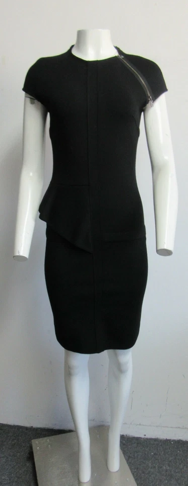 GIVENCHY Vestido Punto Medio Peplum Negro TALLA 40 Foto 2 de 4
