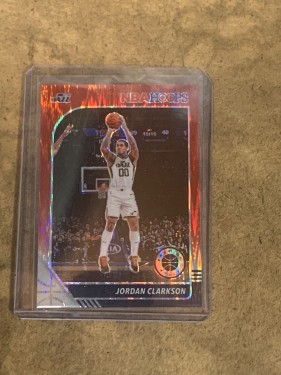 2019-20 Panini Hoops Premium Stock Red Cracked Ice Jordan Clarkson