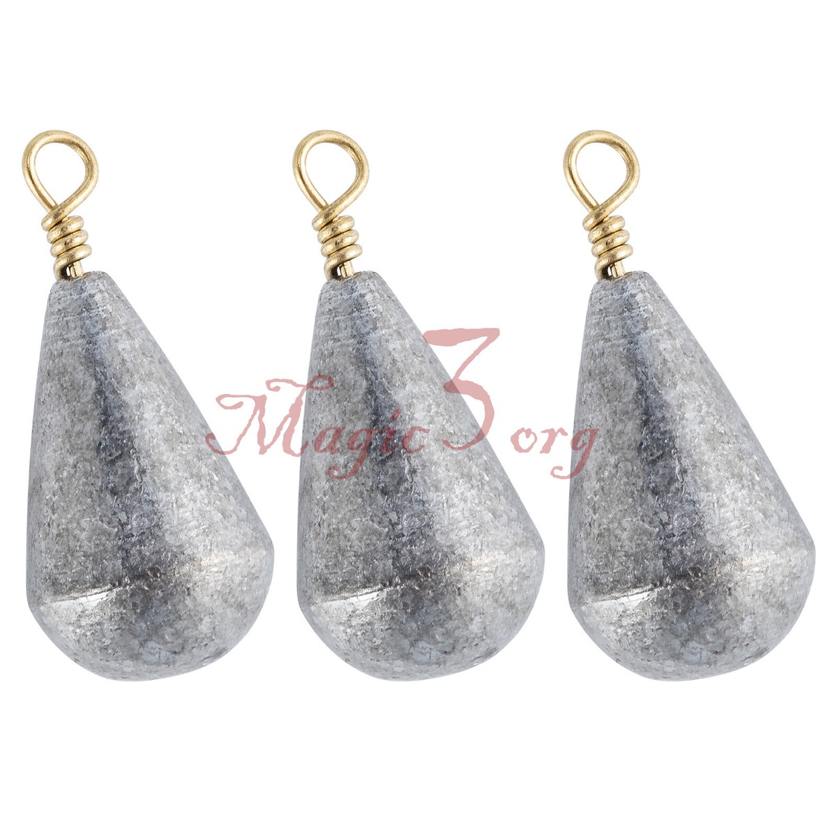 30PCS Pear Sinker Fishing Weights Lead Bass Fishing Tackle Swivel Rig Bass