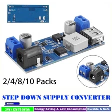 2/4/8/10x DC 12V 24V Step Down to DC 5V 5A Buck Converter Volt Regulator Reducer