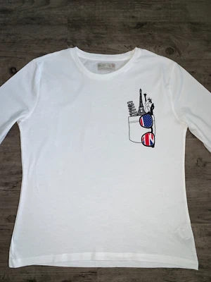 Jungen Langarm-Shirt weiß mit Print von ZARA Boys Gr. 152 *TOP* - Bild 1 von 4
