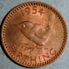 Great Britain Farthing 1954 KM# 895
