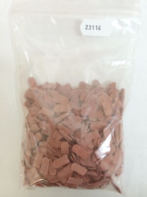 Juweela 1/35, 1/32 Roof Tiles Flat Bricks Round - Dark Brick-Red 1000pcs