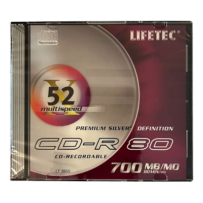 Lifetec CD- R 700MB 80min 52x Multispeed CD-R Rohling 1 Stück Neu & unbenutzt