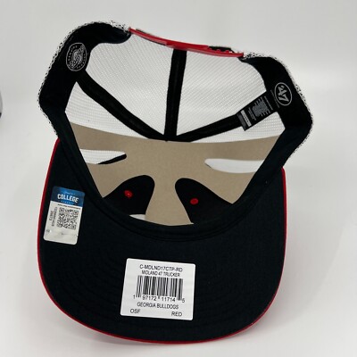 Casquette Trucker NCAA Georgia Bulldogs ’47 – Rouge, Snapback Réglable, Neuve