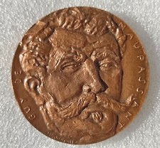 MEDAILLE  GUY DE MAUPASSANT  offert par prefet Seine Maritime -graveur Querolle