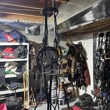 Complete Leather Double Bridle: Ovation Headstall, Cornett Bits, n Reins