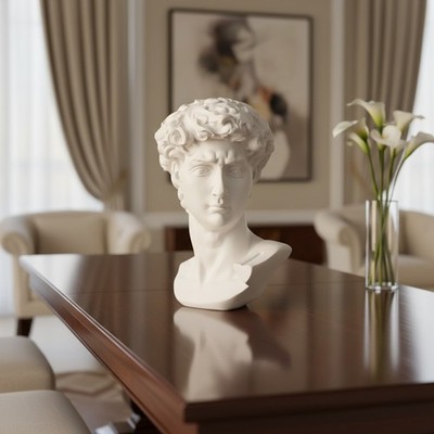 Vintage-Inspired 11in Greek Statue of David, Perfect Accent for Modern Spaces
