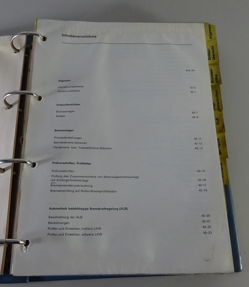 Manuale Di Officina Mercedes Camion Freni LP 608 - 2624 Officina Wörth Dal 1967 - Immagine 2 di 4