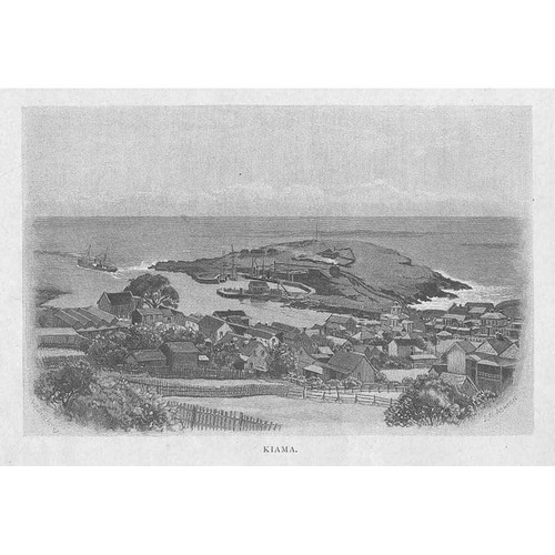 AUSTRALIA View of Kiama NSW - Antique Print 1888