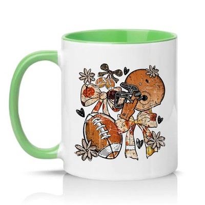 Fußball Schleife Unisex 11 Unzen Keramiktasse American Football Geschenk für Sie & Ihn
