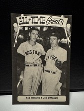 T.C.M.A. Ltd Baseball Postcard Ted Williams Joe DiMaggio Divided Back Sports