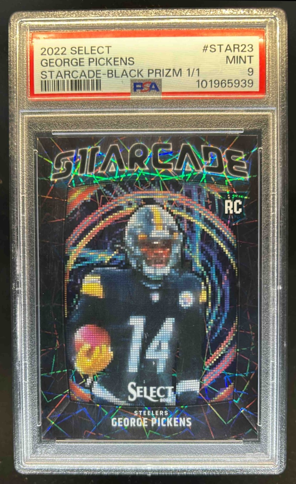 George Pickens Panini Select Starcade #STAR23 Black Prizm 1/1