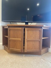 Retro Mid Century Nathan Squares Teak TV / Media Unit In Fair Condition