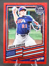 2026 Panini USA Baseball Stars & Stripes Gavin Chakar Disco Red Prizm /199 #34