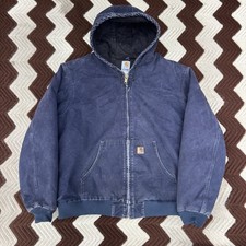 Carhartt J130 MDT Men s 2XL Canvas Hooded Jacket Midnight Navy Blue